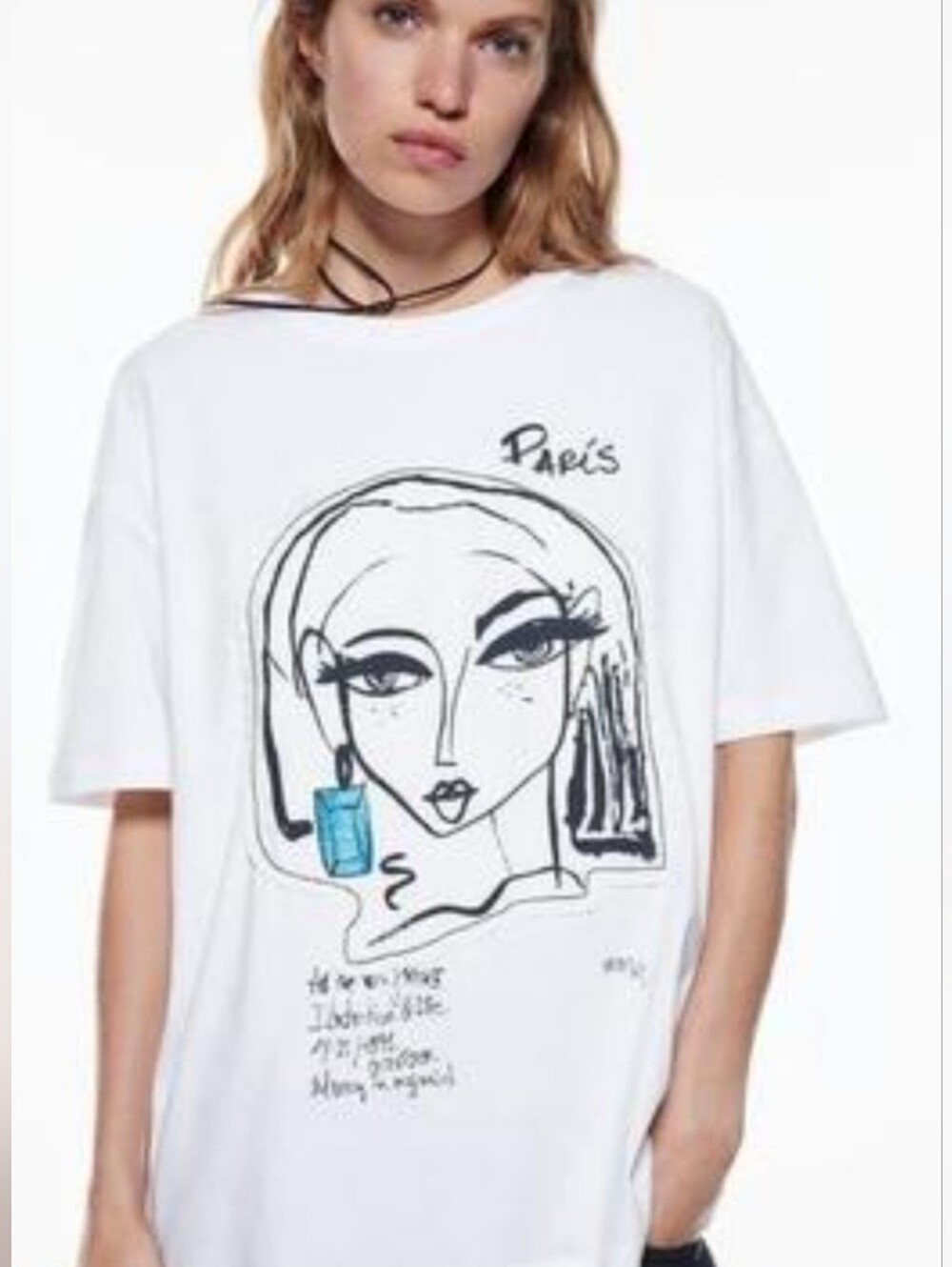 Zara Paris Graphic Tee, NWOT